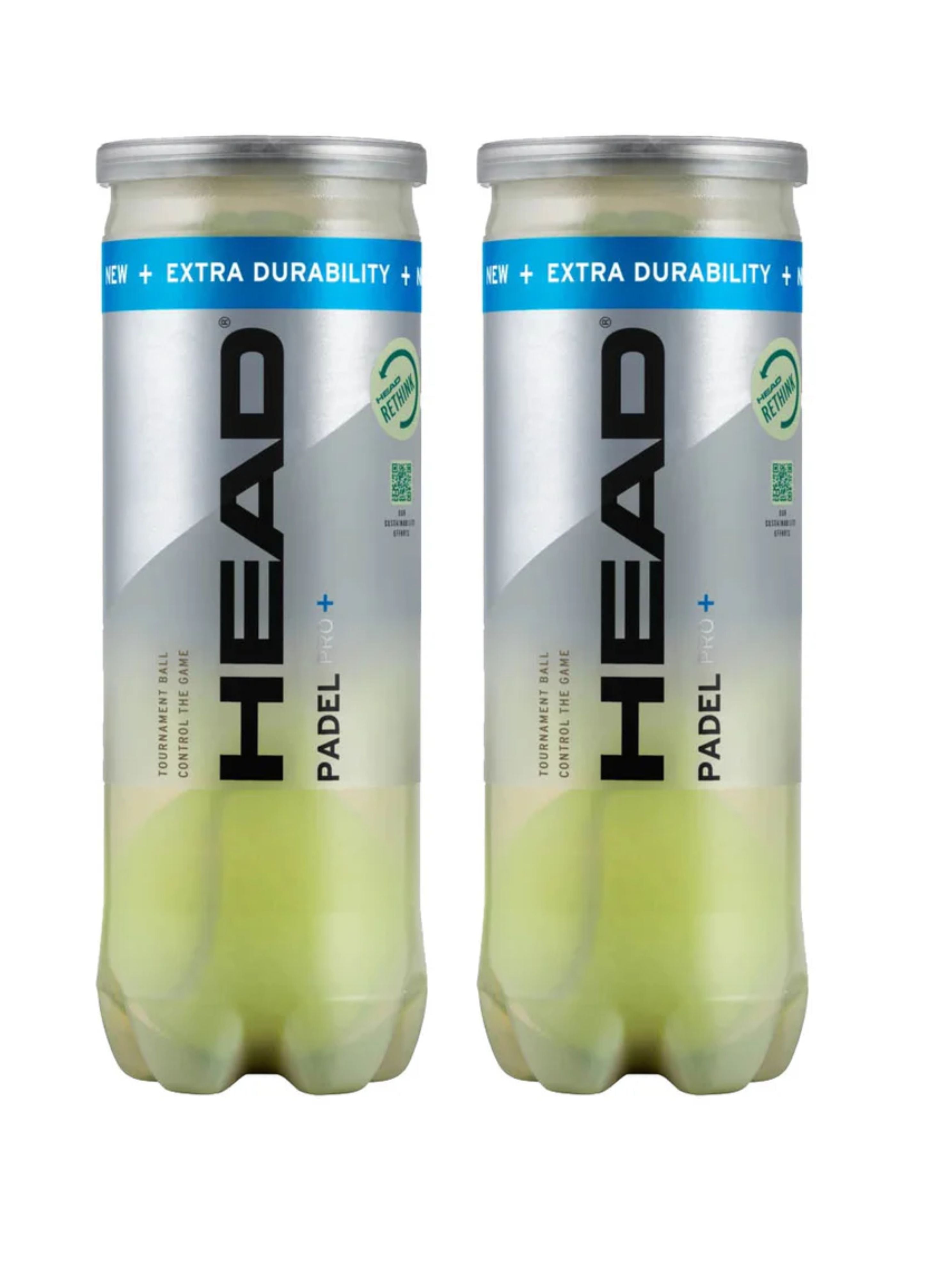 HEAD Padel PRO+ Balls (tube of 3) x 2 pack