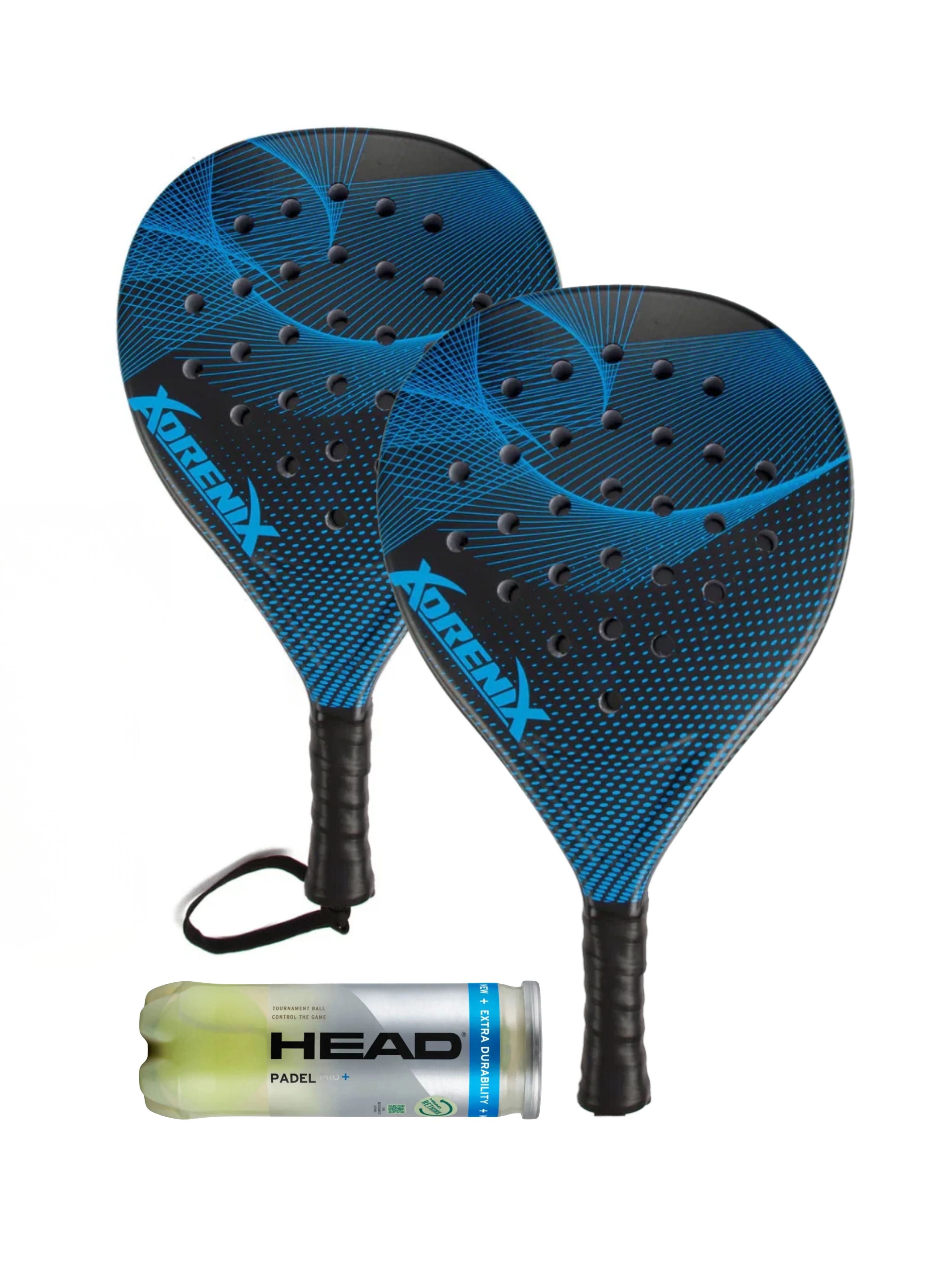 XORENIX | Padel Racket | Beginner Set | 2 Rackets & 3 Balls